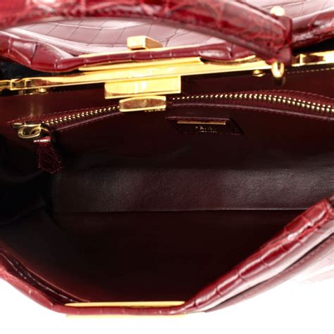 fendi peekaboo regular red|fendi peekaboo crocodile.